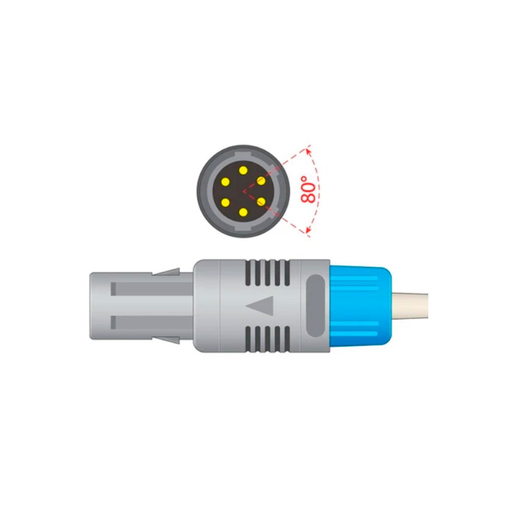 Cable de ECG puntas unidas para monitor KTMED modelo KTPM2002 terminación broche