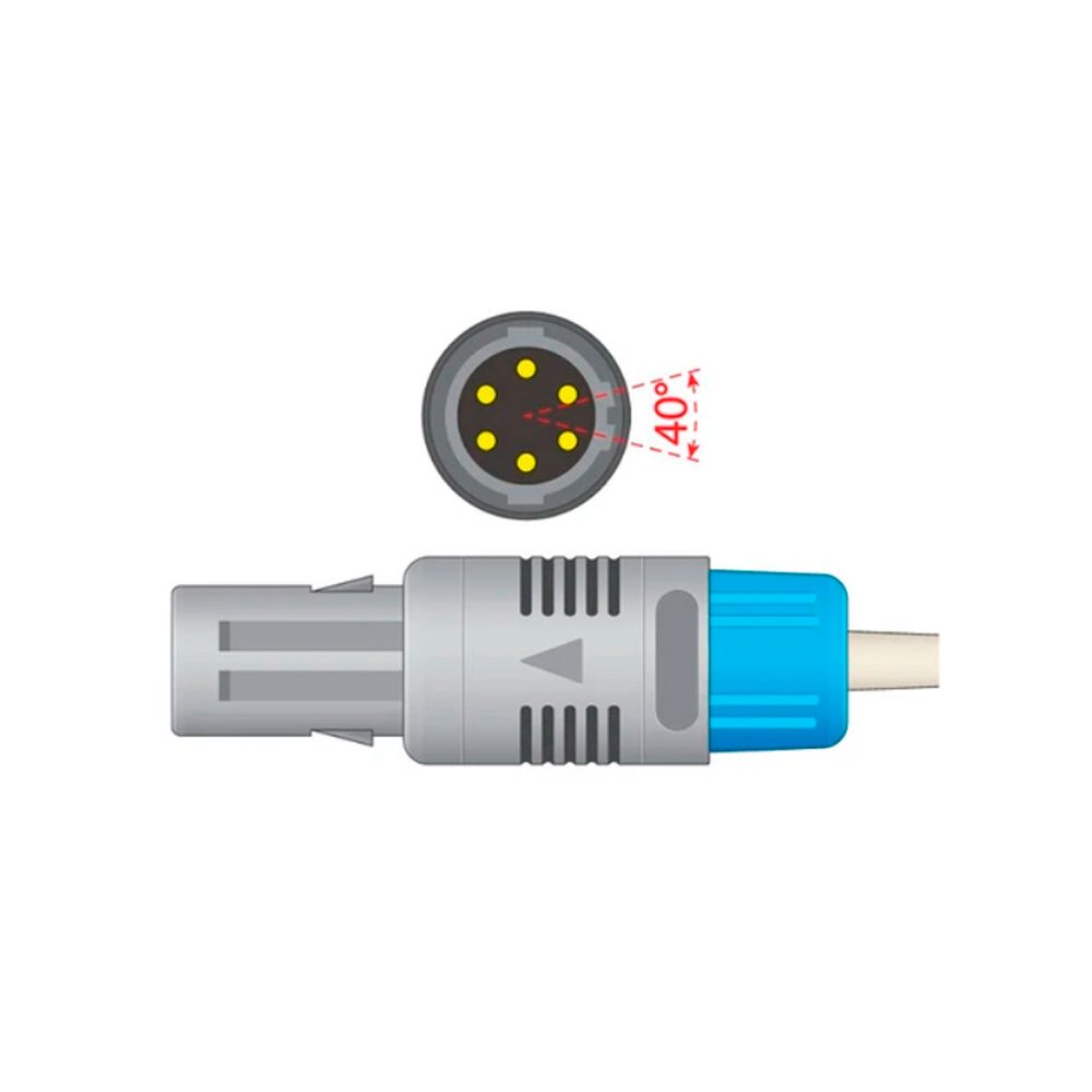 Cable adaptador SpO2 compatible Mindray® 6 pines - Image 2