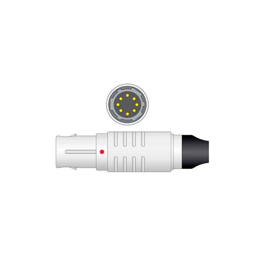 Cable adaptador SpO2 compatible Draeger 8 pines - Image 2